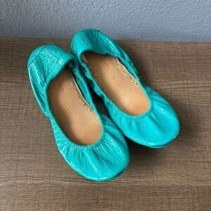 Tieks Blue Patent Leather Slip On Foldable Travel Flats Women’s Size 6